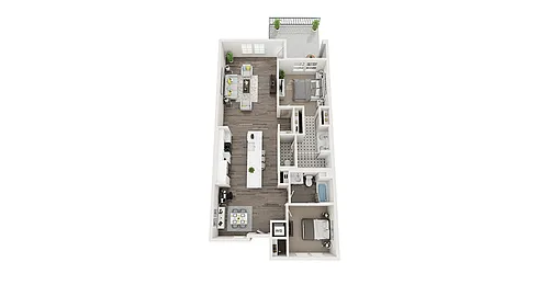 Floor plan 2 Bedroom + 2 Bath | Arrive II