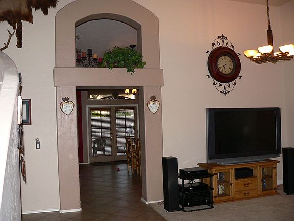 As you walk into the house