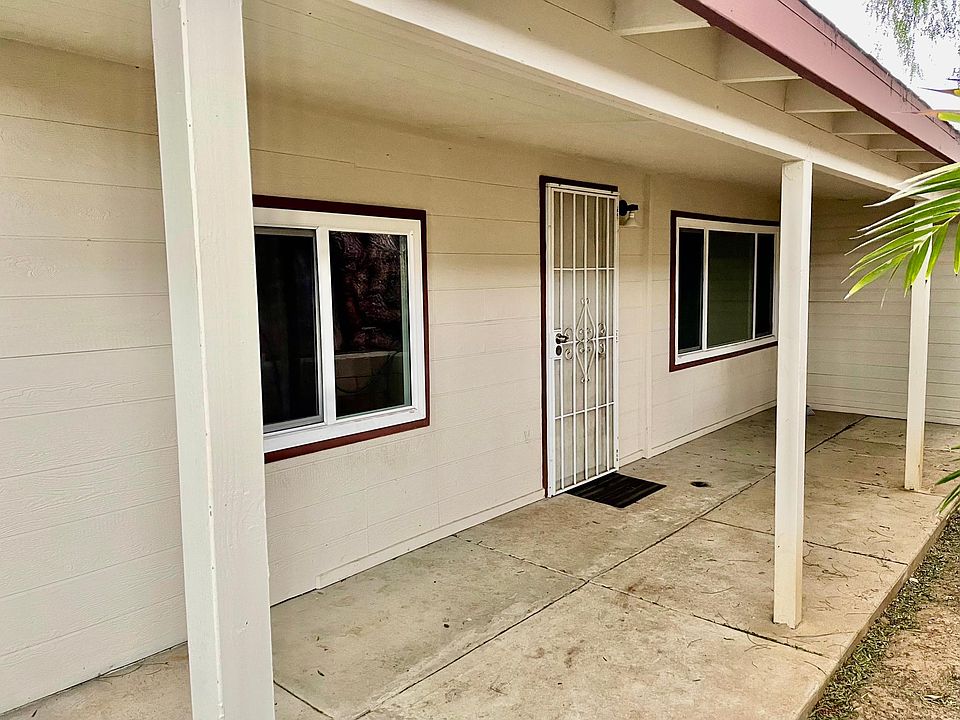 Patio and entrance to unit.