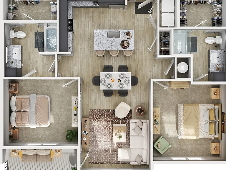 Moonscape 2x2 Floor Plan