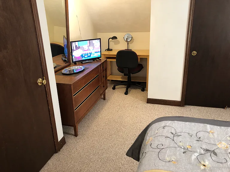 Upstairs queen bedroom, computer desk, large closet