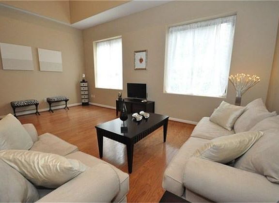 Gleaming wood floors.