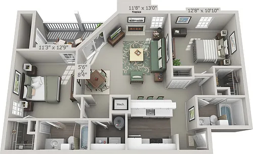 Floor plan Chevy Chase Deluxe