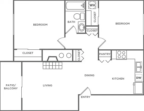 B1R | 2 bed 1 bath | 788 Sq. Ft. B1R | 2 bed 1 bath | 788 Sq. Ft.
