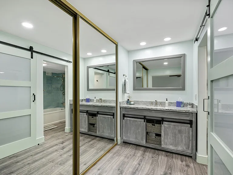 Master Bathroom with separate water closet. Both toilets have bidets