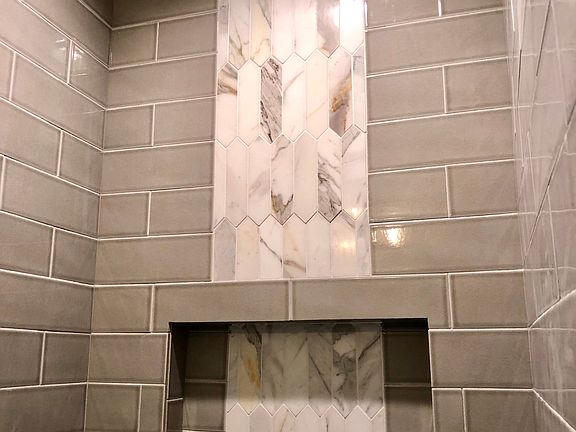 Master Shower accent wall
