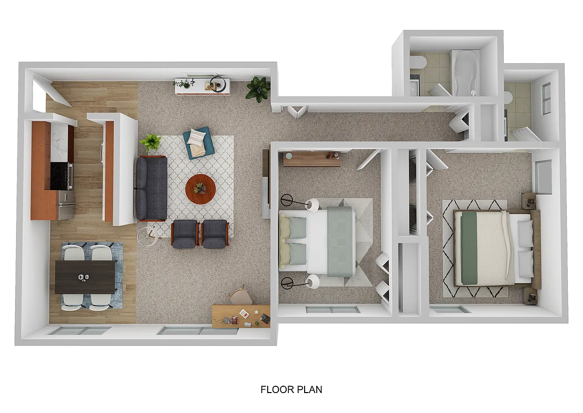 Floor plan Virginia Apartments 2 Bedroom
