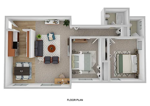 Floor plan Virginia Apartments 2 Bedroom