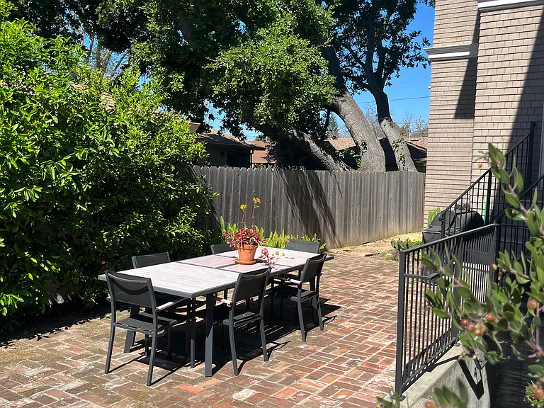 Shared public barbecue patio