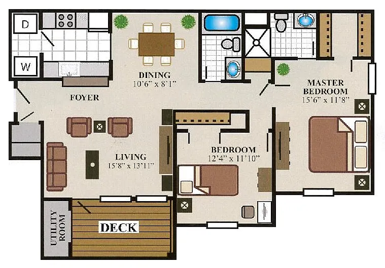 Floor plan Two Bedroom