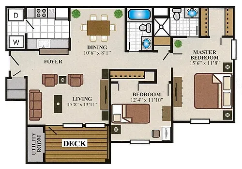 Floor plan Two Bedroom