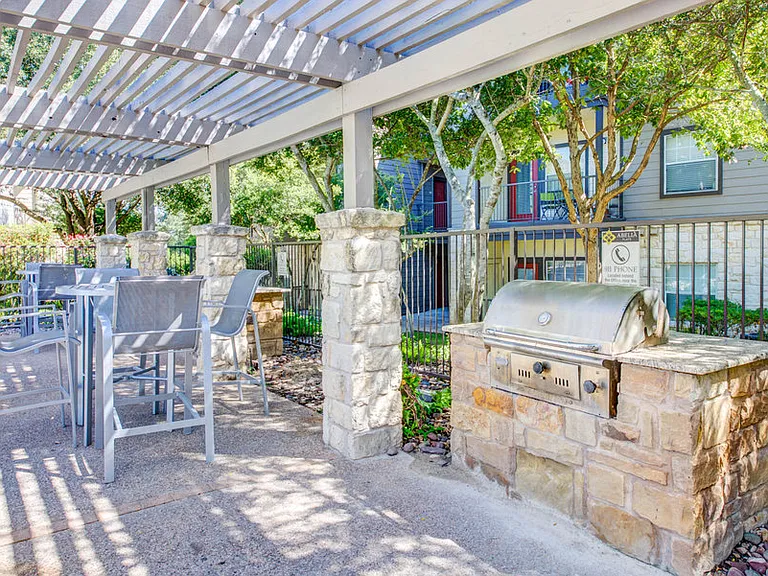 Outdoor Charcoal Grills and gazebo seating