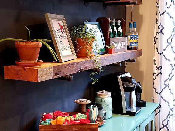 Reclaimed beam shelving