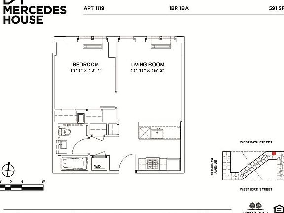 2nd image of 550 W 54th St APT 1119