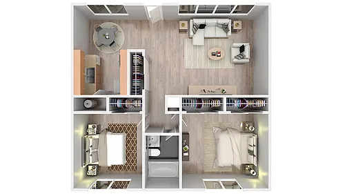Floor plan 2 X 1