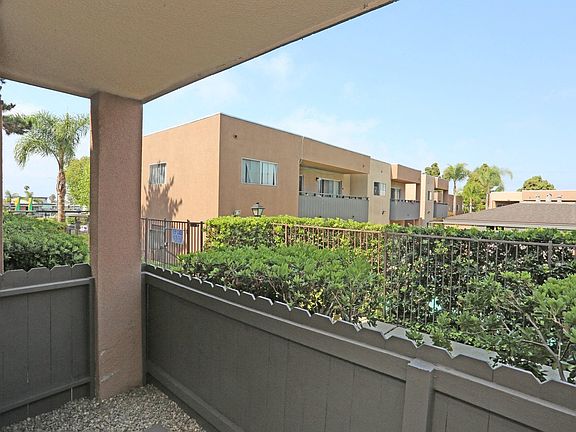 View from private patio at Villa Pacific Apartments in Oceanside, California.