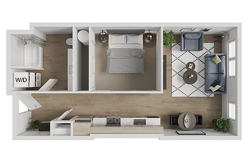 Floor plan Open 1B