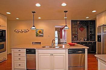 Updated kitchen with bar