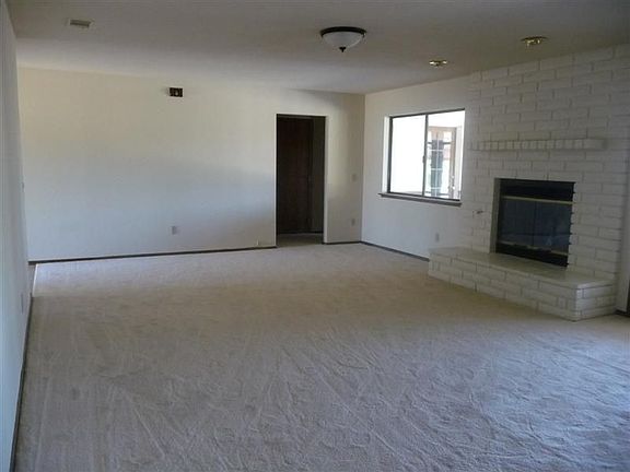 living room and fireplace