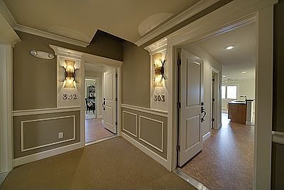 Interior entryways are warm & inviting.