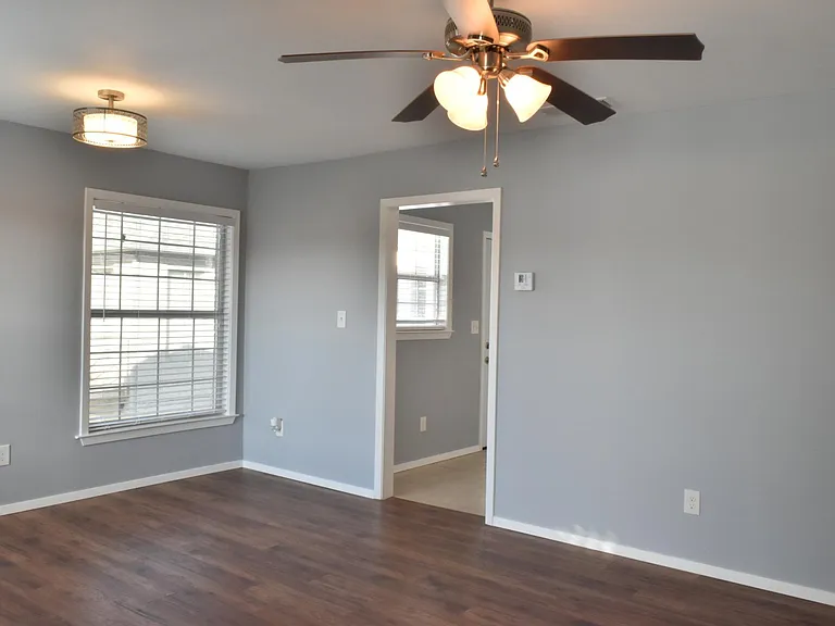 Living room leading to kitchen