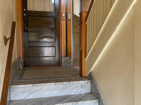 Entry to first floor apartments