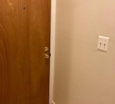 Apartment entrance door.