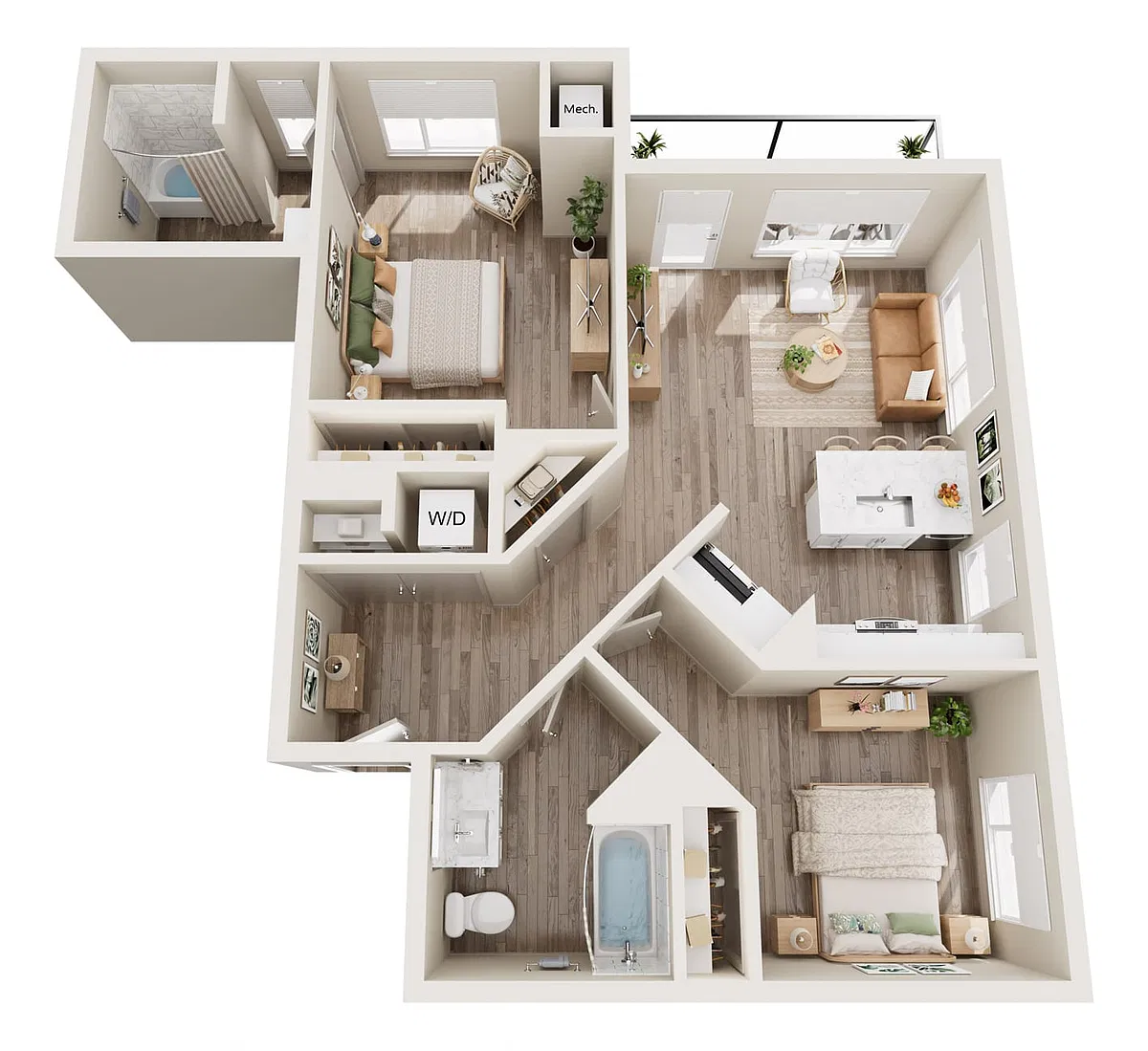 Floor plan B10 Two Bedroom