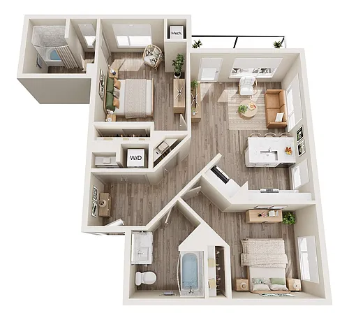 Floor plan B10 Two Bedroom