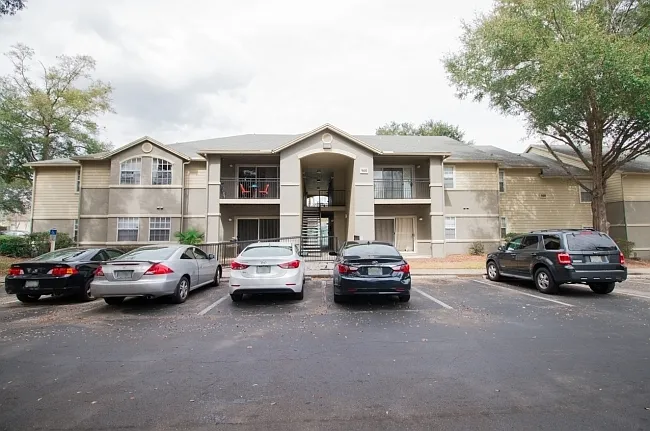 Outside of condo; parking available for tenants and guests