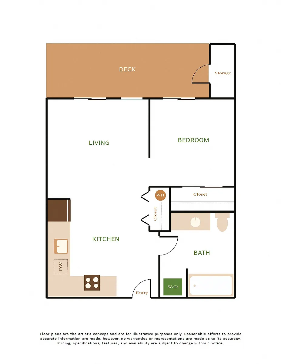 Floor plan Open 1x1 - A