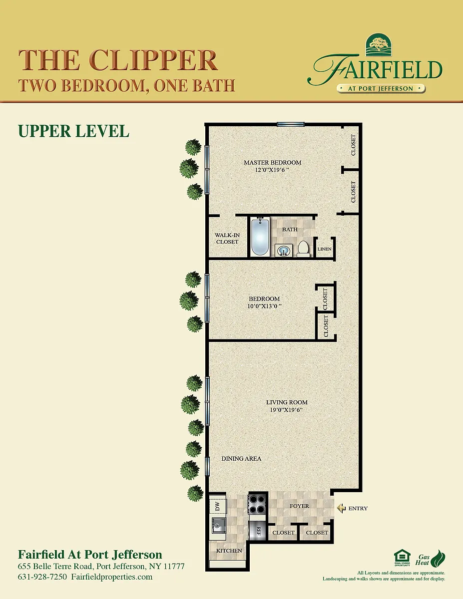 Floor plan Clipper 2-Bedroom