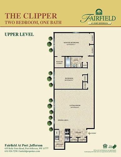 Floor plan Clipper 2-Bedroom