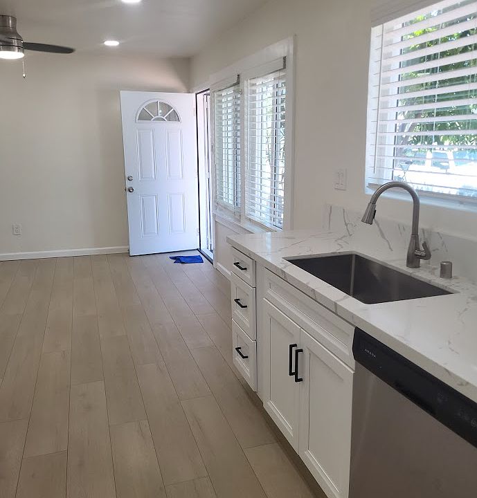 The View of from the Kitchen to the Living Area