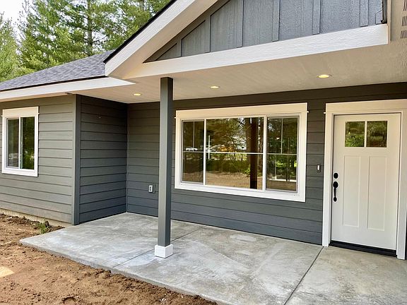 Front door and porch.