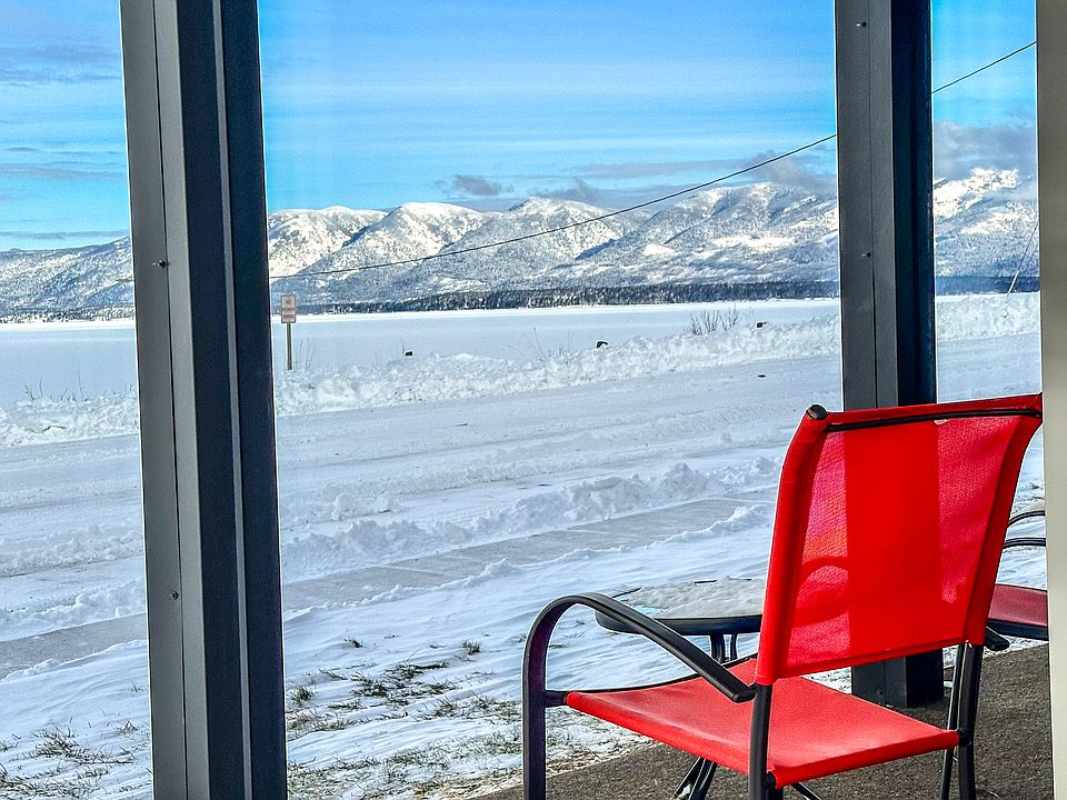 winter view from the covered patio