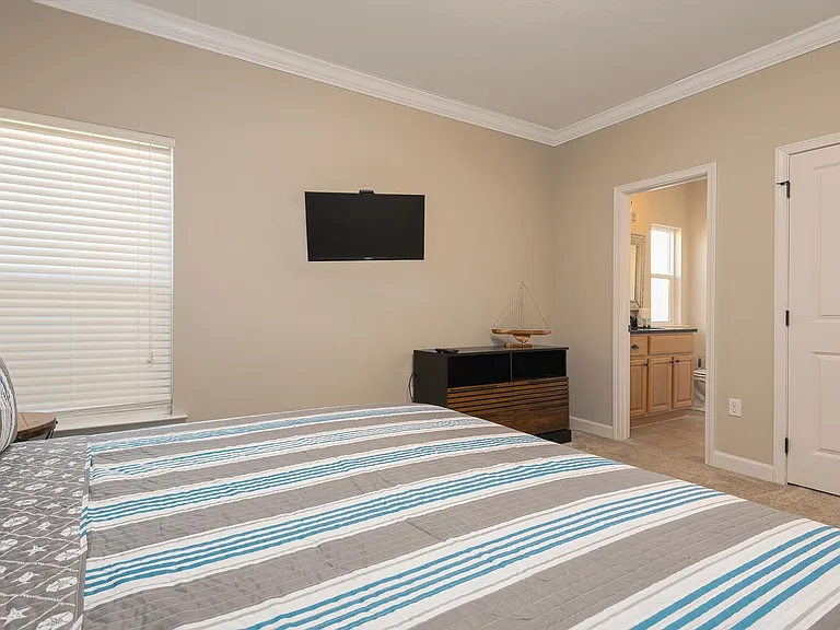 Master bed with private bathroom