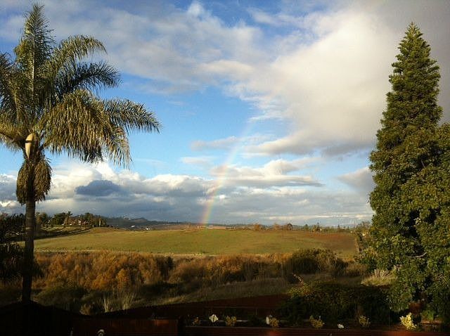 View from upstairs balcony