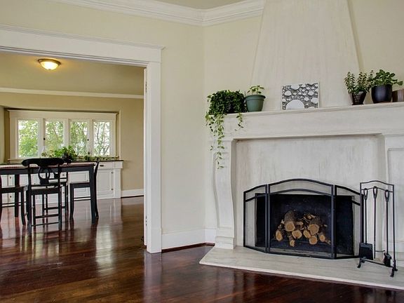 Beautiful wood burning fireplace in living room...for those cozy evenings!