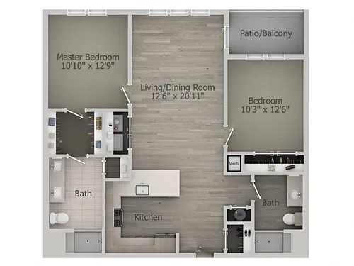 Floor plan Brewster (2br_b)