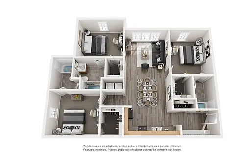 Floor plan 2 Bedroom + Office