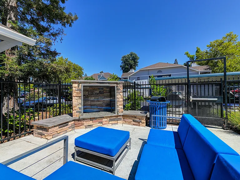 Poolside Fireplace