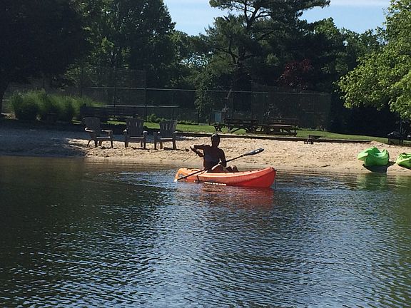 Beach for swimming/boating