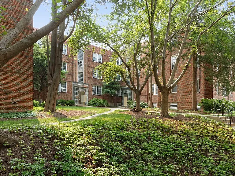 Courtyard with green space