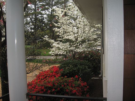 Front porch in the spring