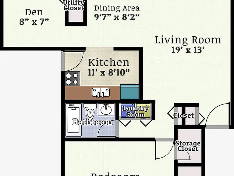 One Bedroom Small Den Garden One Bedroom Small Den Garden