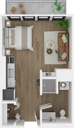 Floor plan Studio B