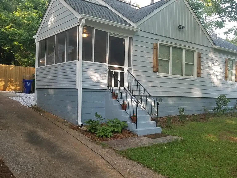 Front, exterior