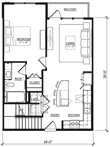 Floor plan Iris Terrace | A2b-alt3