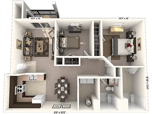 Floor plan 2 bedroom